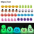 Glow in The Dark Halloween Mini Figures Set - 40 Resin Miniature Decor for Crafts & Landscaping
