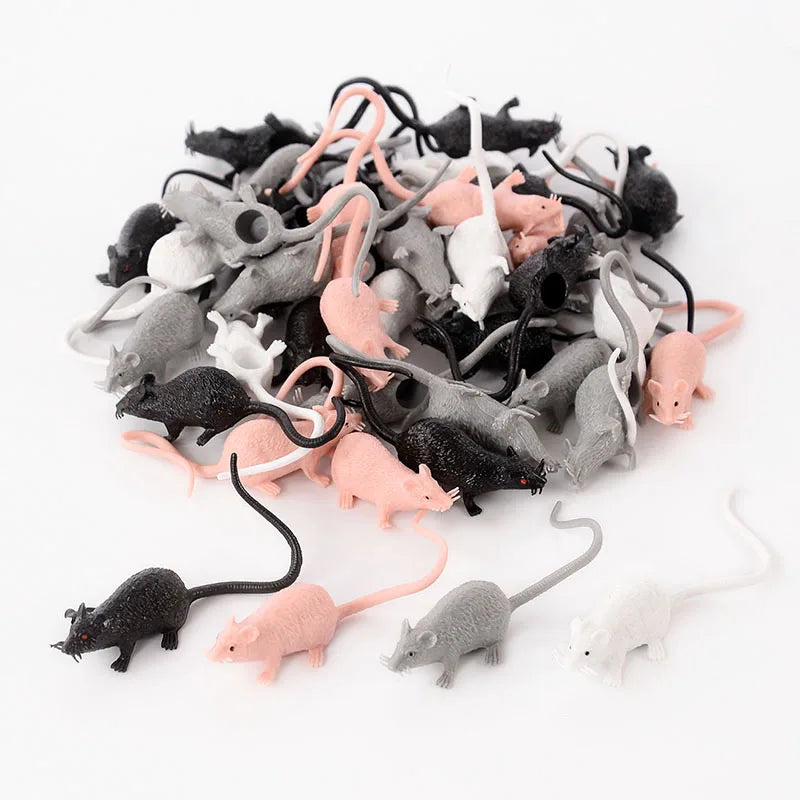 Halloween Mini Animal Figures Set - Fake Animal Models for Party & Pranks