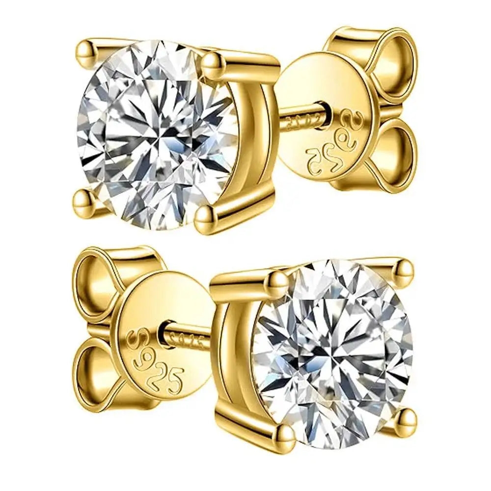 2.0ct Moissanite Earrings for Women Lab-Grown Diamond Studs Sterling Silver Jewelry