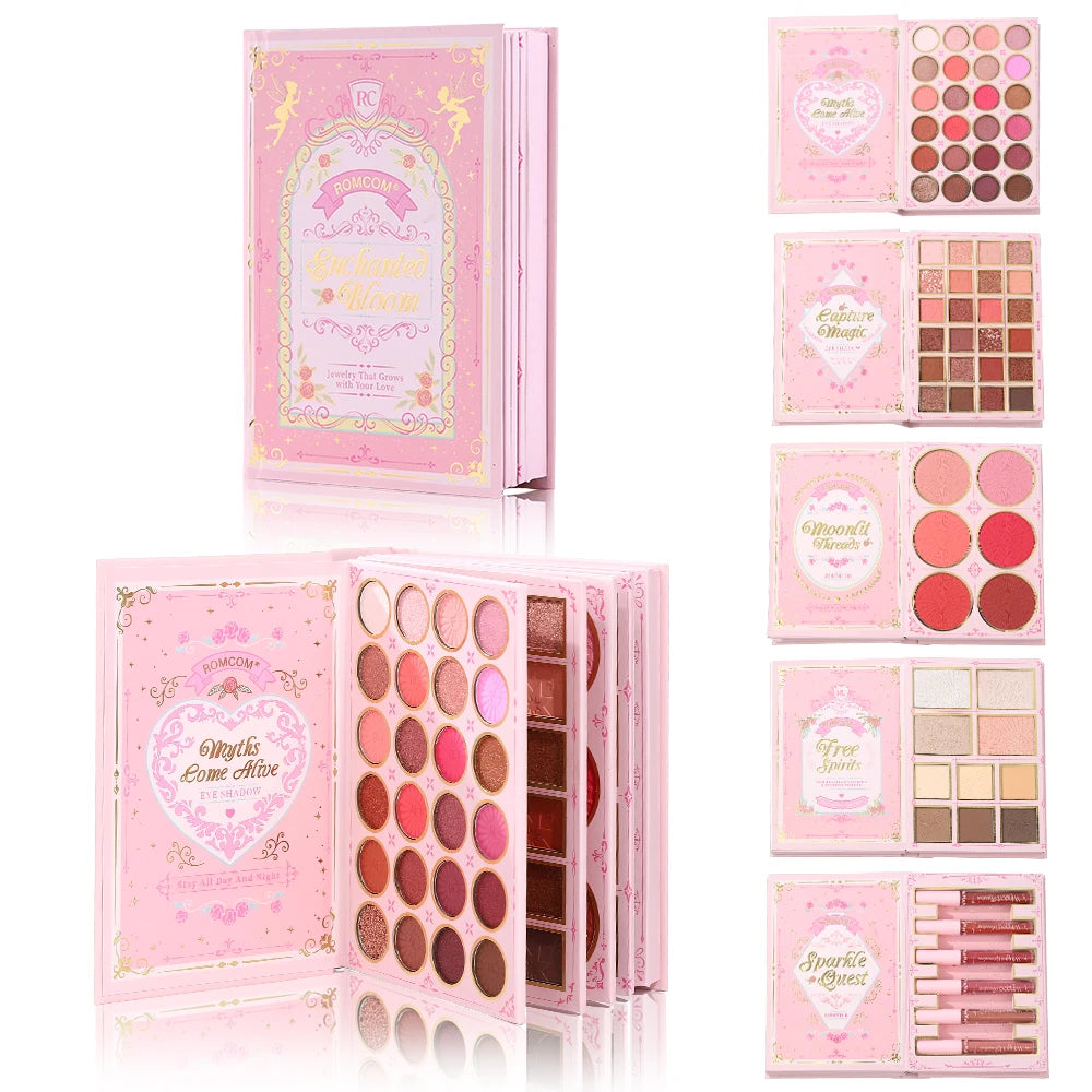 All-in-One Makeup Palette with Eyeshadow, Blush, Contour, Lipstick & Brow Pomade