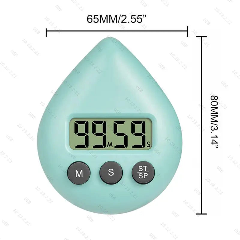 Waterproof Digital Shower Timer with Magnetic Mount - Kitchen & Bathroom Countdown Clock
