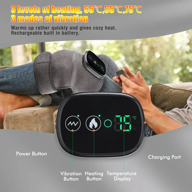Electric Heating Knee Massager with Vibration Pad