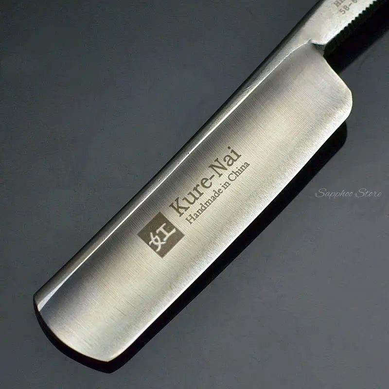 Carbon Steel Straight Razor with Sandalwood Handle - Classic Men's Safety Shaver