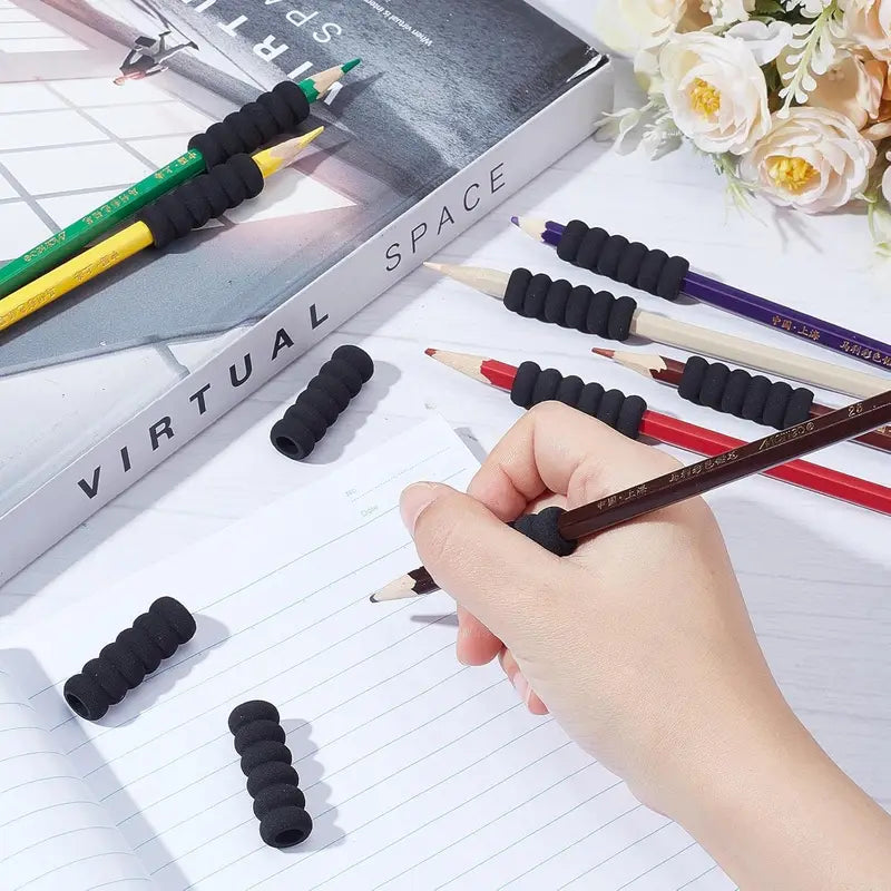 Ergonomic Foam Pencil Grips - Anti-slip Hand Support for Writing & Drawing