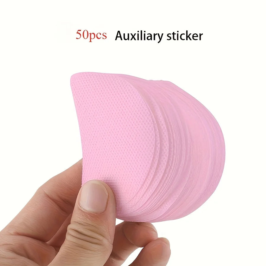 Eyeshadow Makeup Tape Set with Stickers and Protectors – 50 Pcs, Multiple Colors