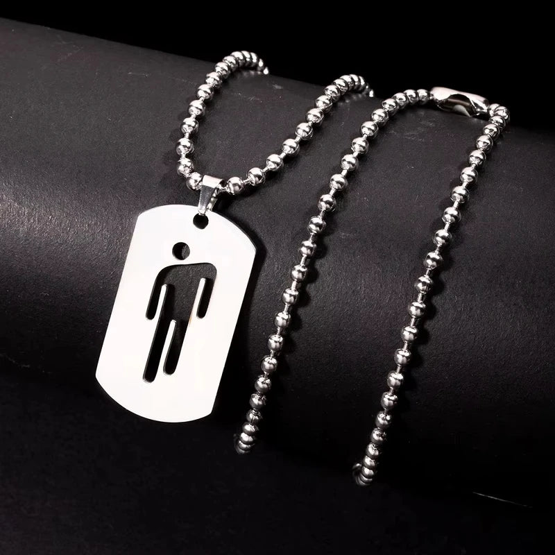 Unisex Stainless Steel Pendant Necklaces - Hip Hop Style Jewelry for Men Women - Multiple Colors
