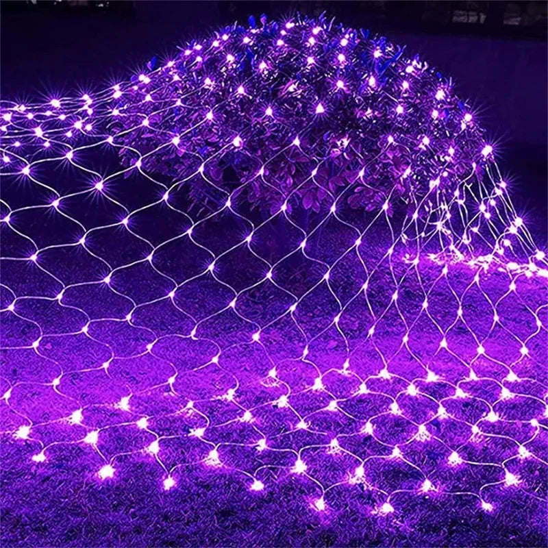 Halloween LED Fairy String Lights Net Mesh Curtain for Parties Weddings Home Decor
