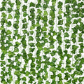 Artificial Ivy Leaf Garland 12-Piece Faux Green Vine for Home Decor