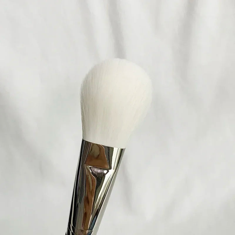 Large Flat Powder Blusher Brush for Face Makeup – Silky Synthetic Hair Paddle Shape
