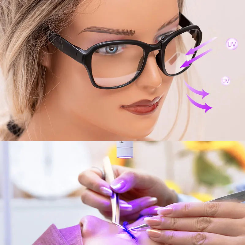 UV Protective Safety Glasses for Eyelash Extensions Cycling Wind Dust Proof Goggles