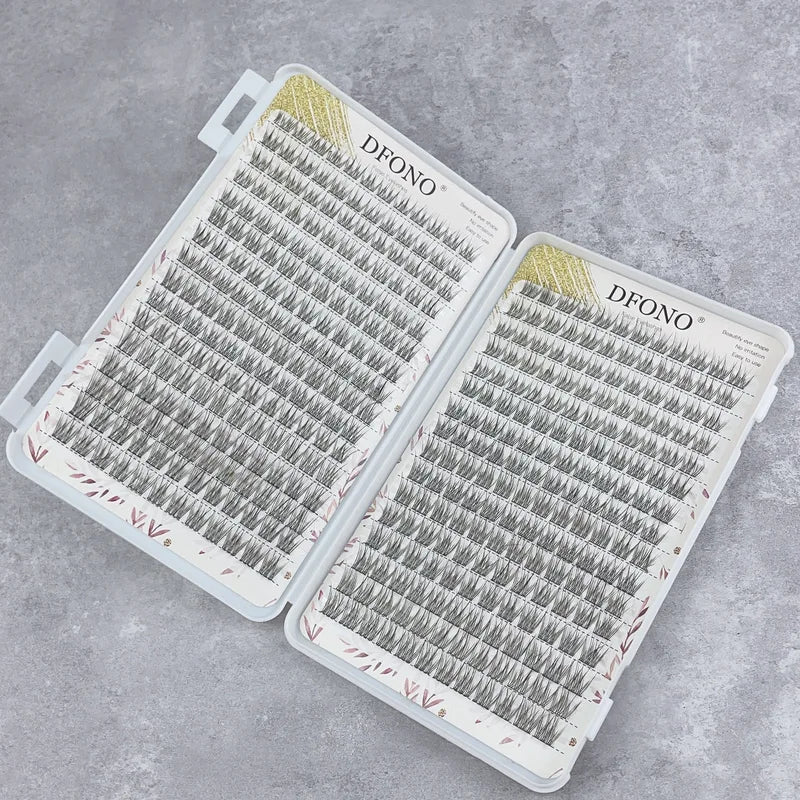 Soft 10-12mm Fish Tail Single Cluster False Eyelashes for Daily Makeup & Extensions