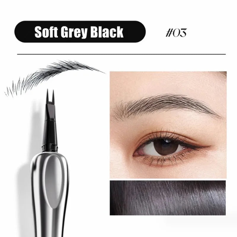 Waterproof Liquid Eyebrow Pencil & Eyeliner - Natural Finish, Long-Lasting, Aegyo-sal Hair Line Pen