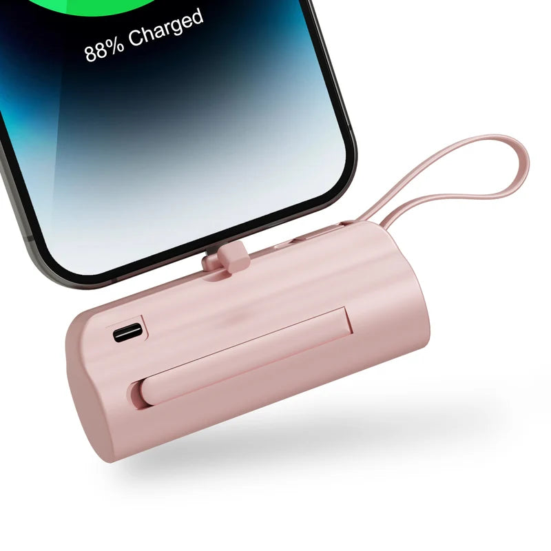 Mini Portable Power Bank 4500mAh Dual USB-C Phone Charger Compact