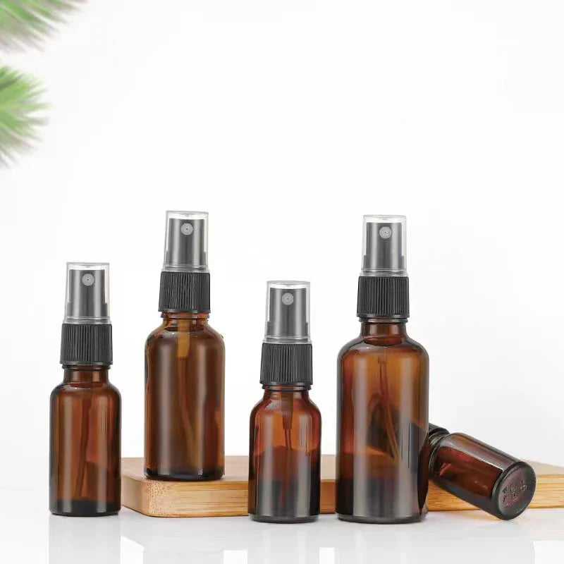 10 Pack 30/50ml Amber Glass Spray Bottles for Perfume Essential Oil Aromatherapy