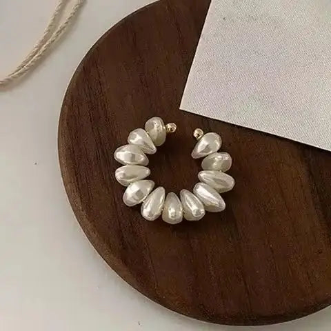 Pearl Ear Cuff Clip Women Fake Piercing Jewelry Gift Set