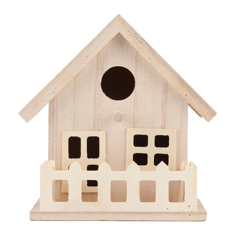 Outdoor Wooden Bird House Nests for Parrots & Small Birds - Hanging Breeding Box