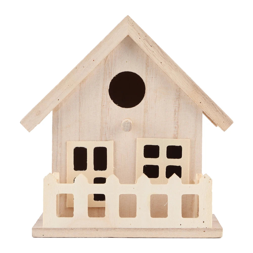 Outdoor Wooden Bird House Nests for Parrots & Small Birds - Hanging Breeding Box