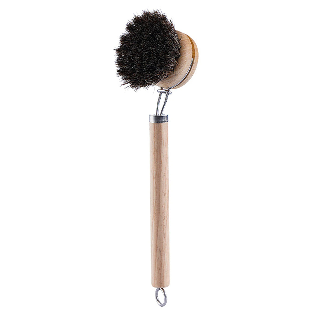 Replaceable Wooden Handle Dish Brush for Stain Removal Kitchen Cleaning Tool