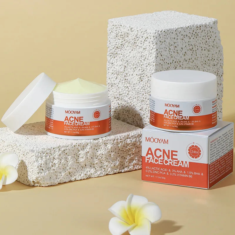 Herbal Acne Face Cream for Scar Lightening Pore Shrinking & Oil Control