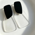Clear White Black Acrylic Drop Dangle Earrings for Women - Geometric Statement Jewelry