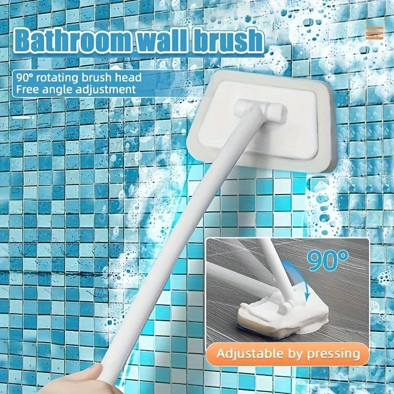 Multifunctional Wall Floor Cleaning Brush Portable Scrubber for Bathroom Kitchen Home