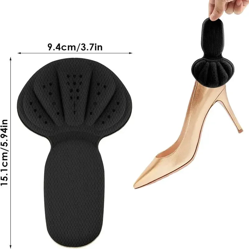 2-in-1 Soft Sponge Heel Cushion Shoe Inserts with Heel Protectors - Unisex