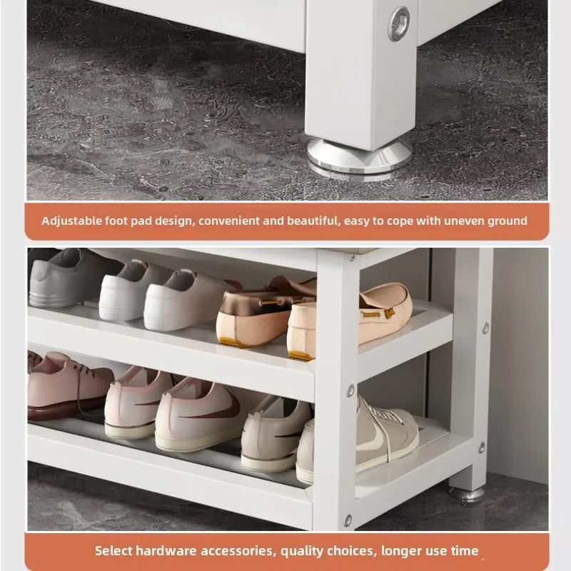 Shoe Changing Stool with Storage Bench for Entryway and Home - Light Luxury Design