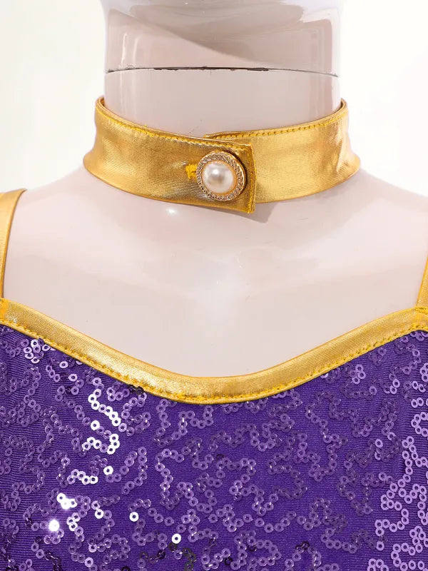 Kids Girls Halloween Arabian Princess Costume Set for Stage & Party