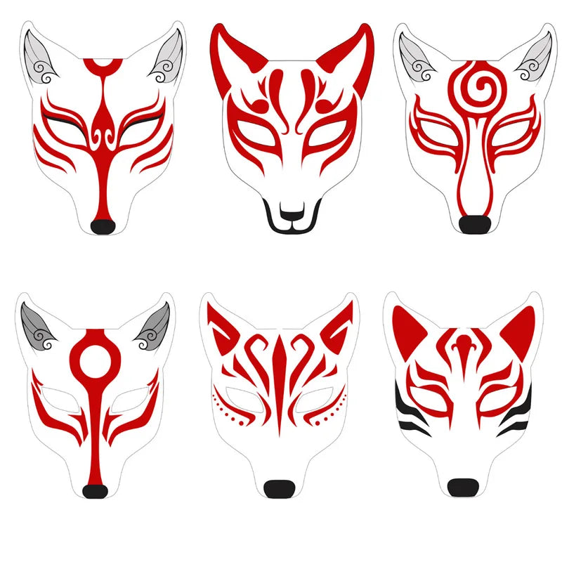 DIY Fox Mask Cosplay Costume Accessory for Halloween Party Anime Masquerade