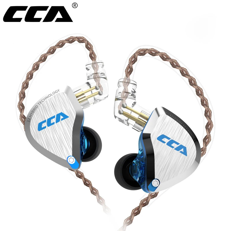 In-Ear Metal Headphones 5BA+1DD Hybrid HiFi Earphones with Noise Isolation