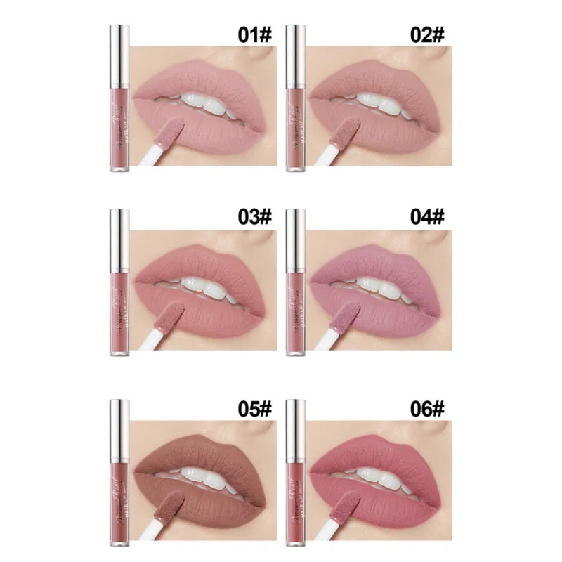 Long Lasting Waterproof Velvet Matte Lip Gloss Set Hydrating Non-Stick Lipstick