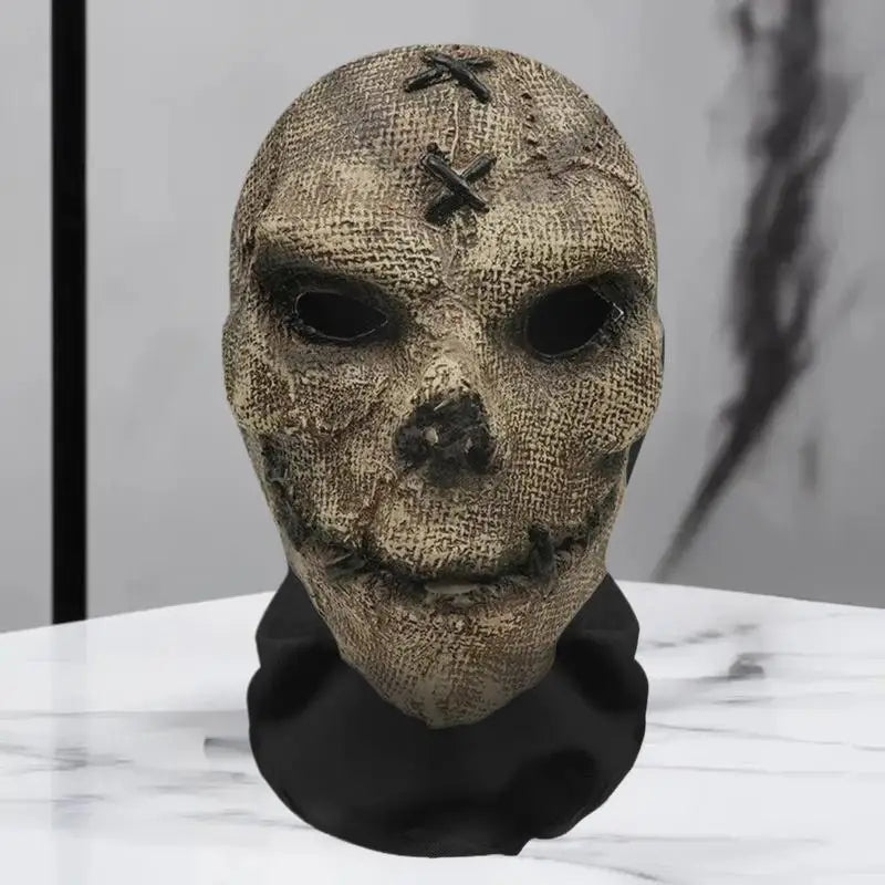 Halloween Ghost Face Full Mask - 3D Printed Stretchable Mesh Cosplay Skull Mask