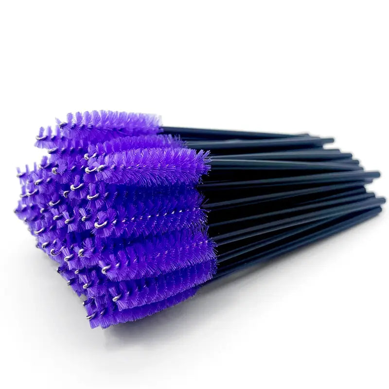 Disposable Eyelash & Eyebrow Brush Wands Set of 5/25/50 - Cosmetic Applicators