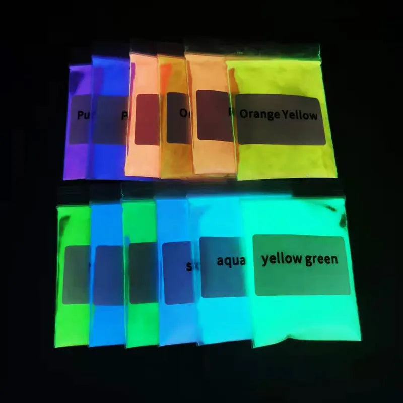 Glow in the Dark Pigment Powder for Nail Decoration Long-lasting Fluorescent Glitter