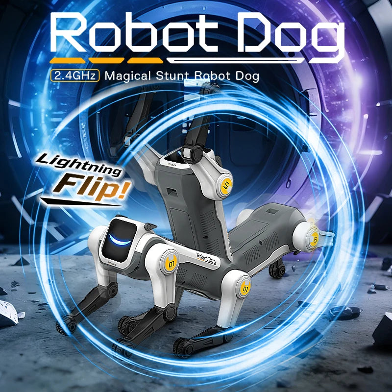 Interactive Robotic Dog Toy with Voice Control & Stunts - Kid's Gift