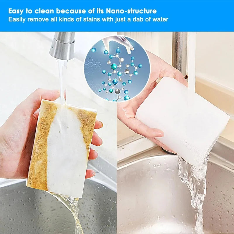 Melamine Cleaning Sponges 100/50 Pcs Multi-Purpose Household Scrubbers