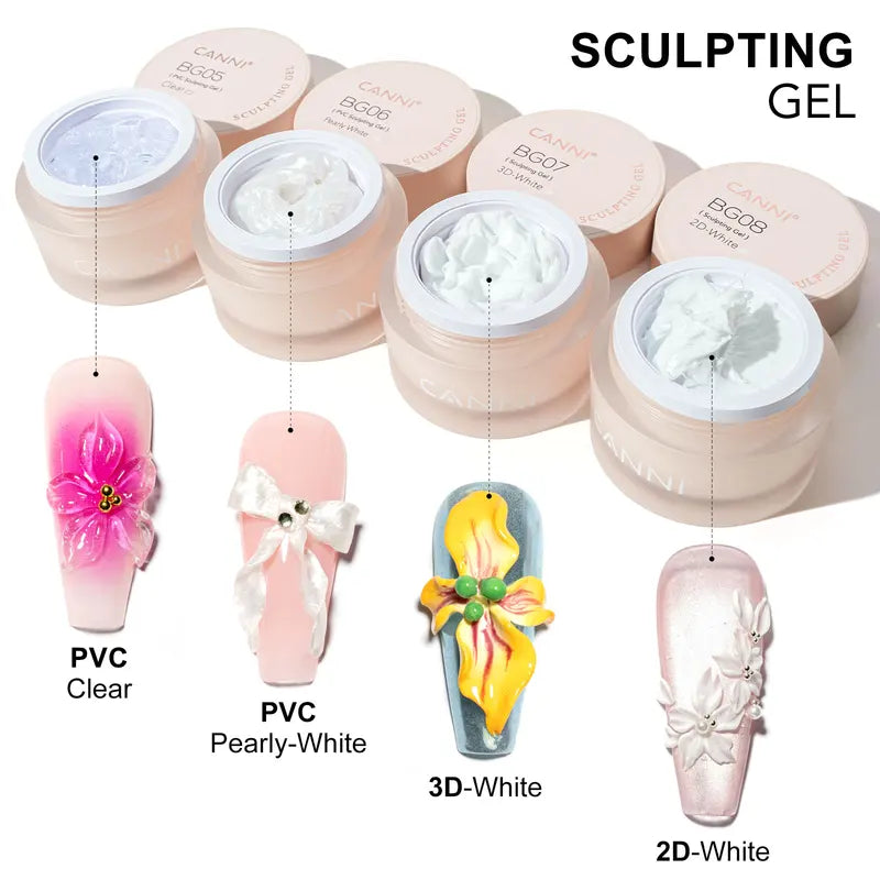 3D PVC Nail Sculpting Gel No Wipe French UV LED Soak Off 10ml