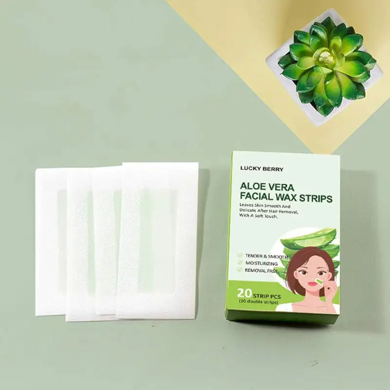 Facial Hair Removal Wax Strips for Face & Body - Gentle, Fast-Acting, Mess-Free