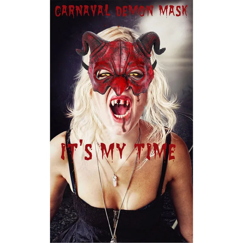 Scary Half Face Mask for Halloween Cosplay Horror Costume Unisex Mask