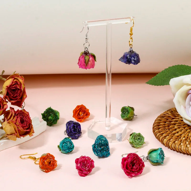Handmade Resin Flower Charms for Jewelry Making - Multicolor 20x16mm