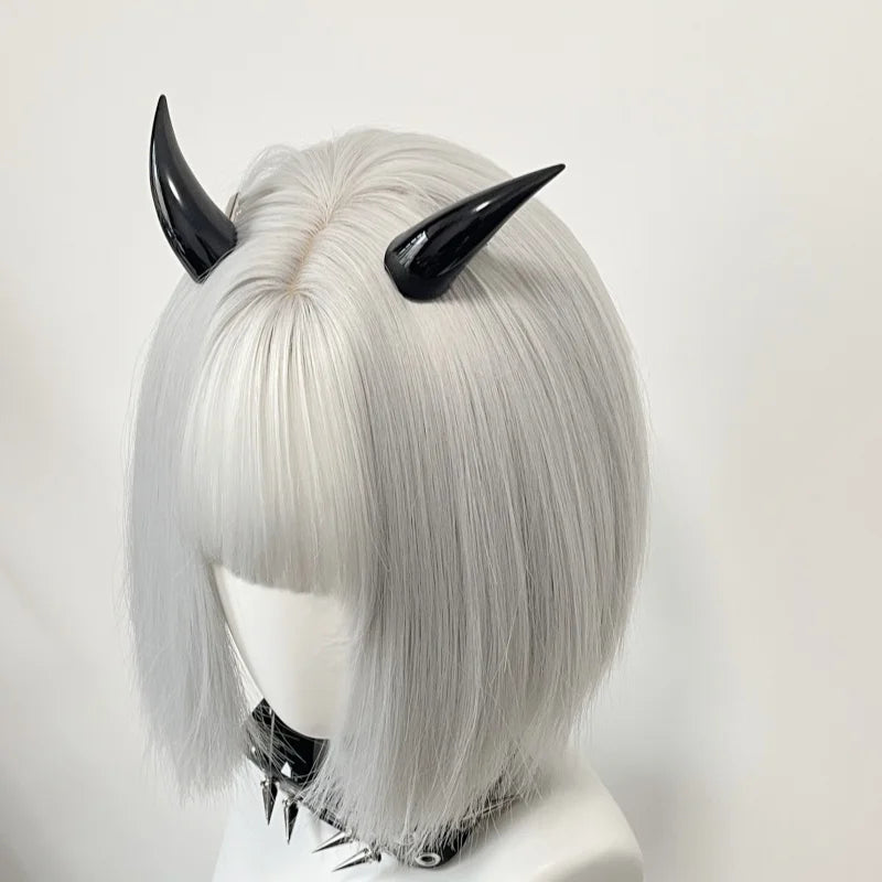 Halloween Demon Horn Hair Clips - Gothic Punk Hair Accessories for Cosplay & Parties