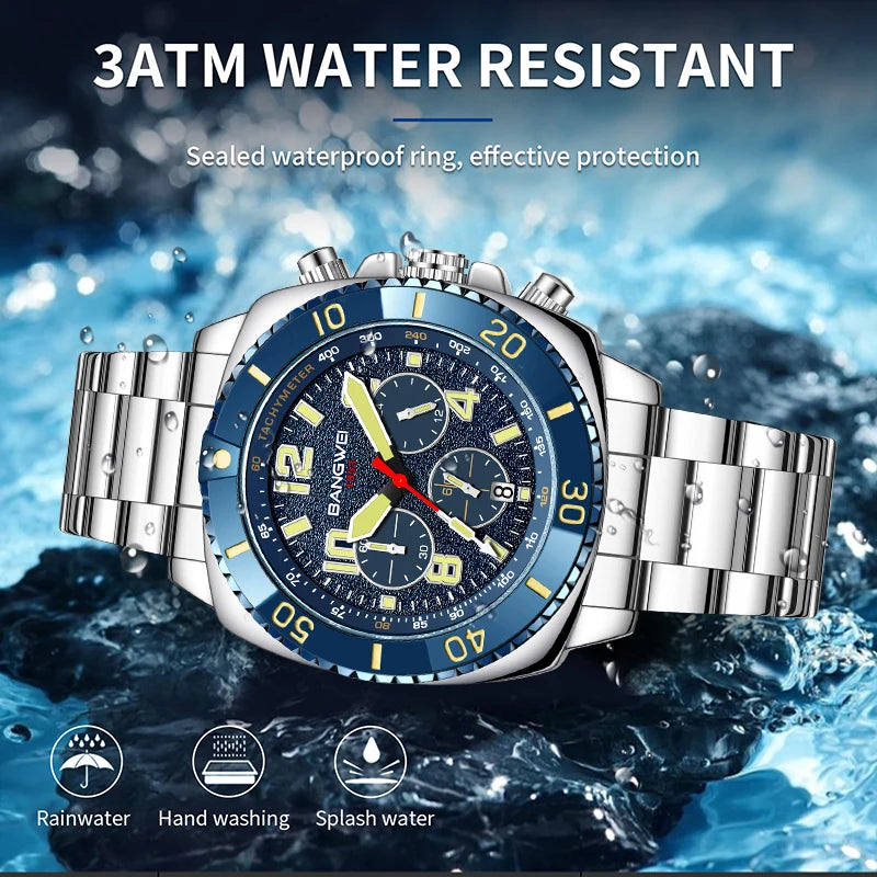 Men's Luxury Quartz Digital Watch Waterproof Casual Business Timepiece