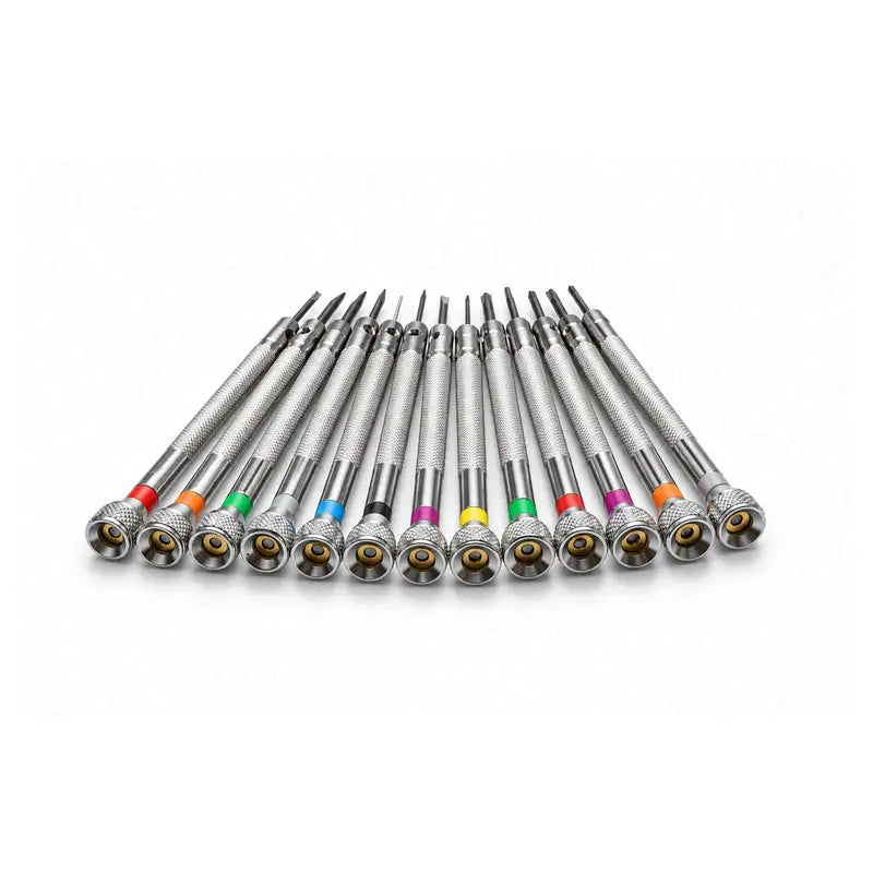 13PCS Watch Screwdriver Set - Metal Repair Tools for Watch & Electronics