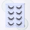 4 Pairs Thick Comic Style False Eyelashes for Dramatic Eye Makeup