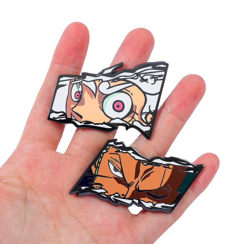 Anime Brooch Pins Set - Luffy Zoro Ace Sunny Go Matching Jewelry & Backpack Accessories