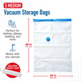 20 Pack Vacuum Storage Bags Space Saver Compression for Clothes & Comforters