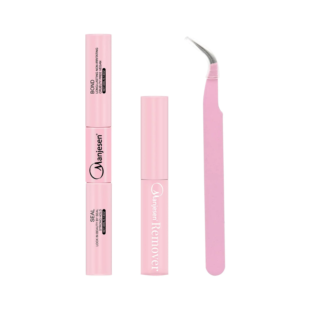 False Eyelash Extension Kit with Lash Glue, Seal & Tweezers - All Colors
