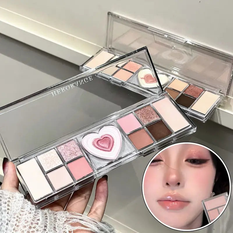 12-Color Eyeshadow Palette with Pearlescent & Matte Finishes - Versatile Makeup Set