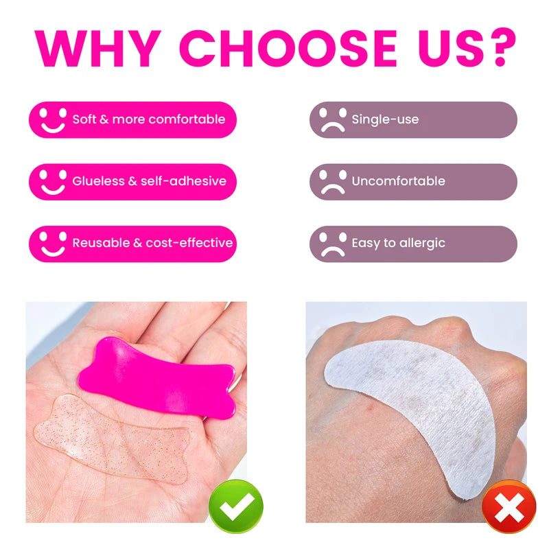 Reusable Silicone Eyelash Pad for Lash Extension - Bear Shaped Eye Makeup Tool
