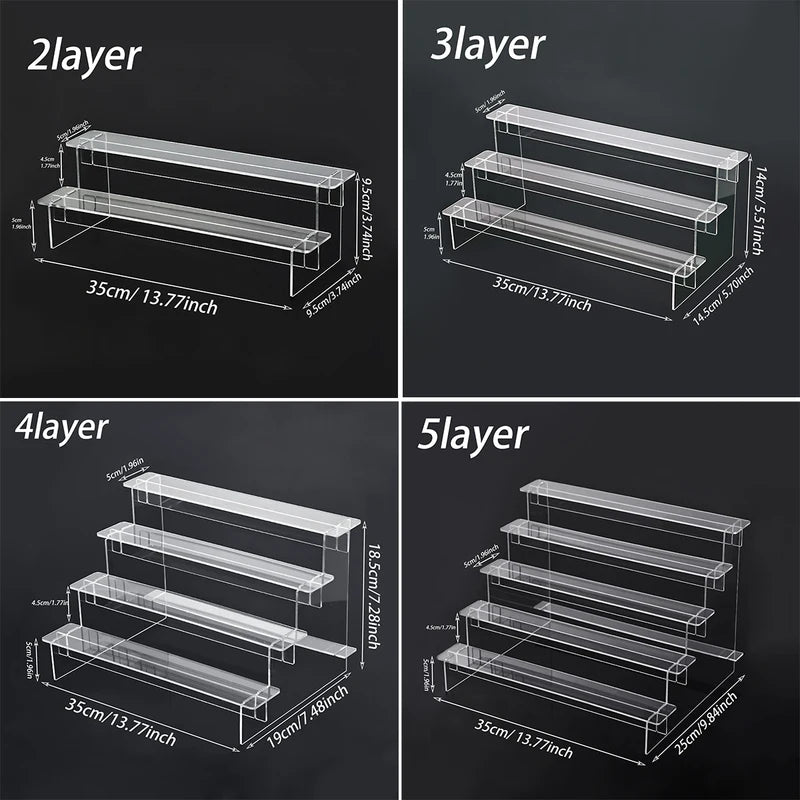 Acrylic Display Rack for Desserts Jewelry Perfumes and Cosmetics - Multi-Size Options